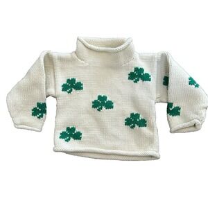 Red Wagon Shamrock Clover Knit Sweater for Baby/Toddler Boston 12/24 mos